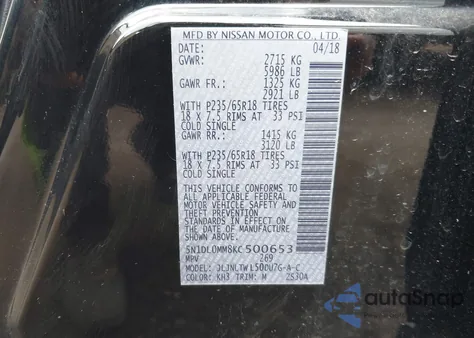 2019 Infiniti Qx60 Luxe from USA, damaged, VIN 5N1DL0MM8KC500653
